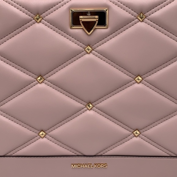 MICHAEL KORS SERENA LARGE EAST WEST CHAIN SHOULDER TOTE POWDER BLUSH COLOR - Picture 11 of 16